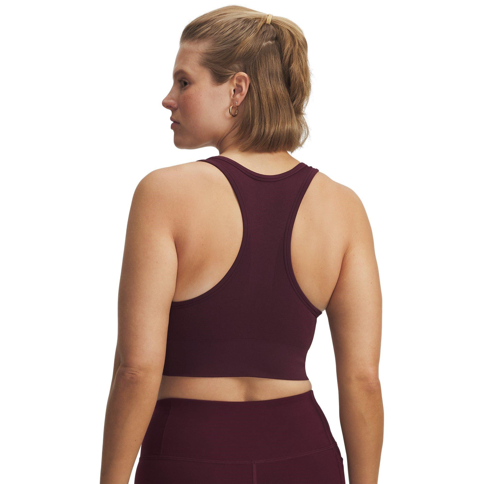 Dk.Maroon/White - Under Armour - Women's Vanish Medium Impact Sports Bra - 10