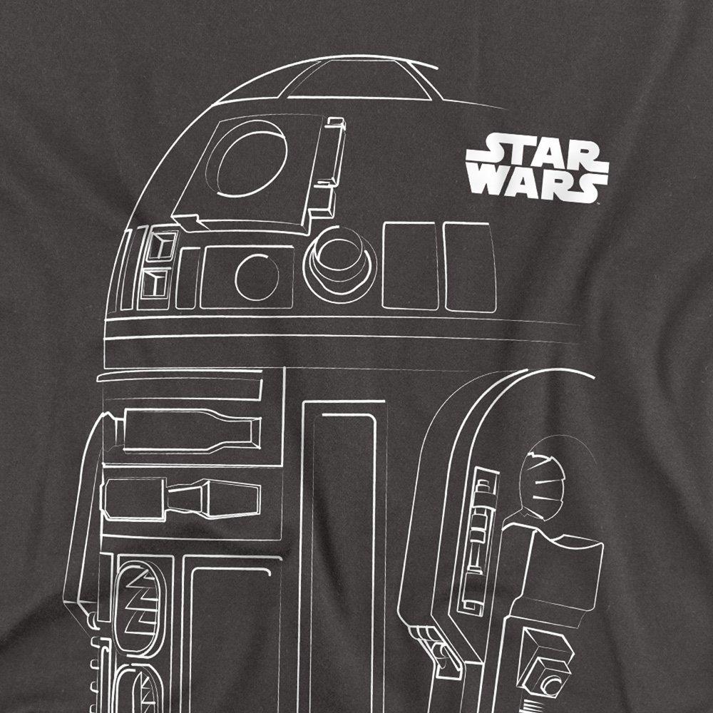 Grey - Star Wars - R2D2 Outline Long Sleeve T-Shirt - 2
