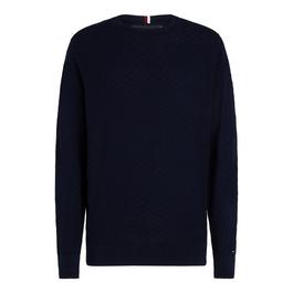 Tommy Hilfiger Basket Weave Crew Neck Sweater