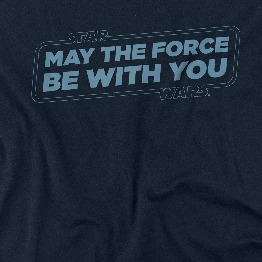 Navy - Star Wars - Star Wars Force Slogan Cotton Mens T-Shirt Navy - 2