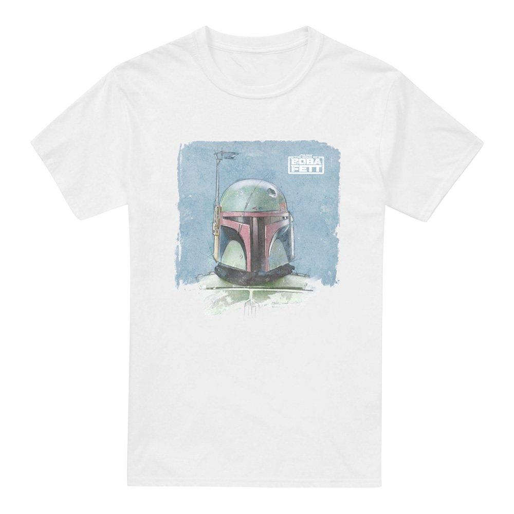 White - Star Wars - Star Wars Boba Paint Mens Mens T-Shirt White - 4