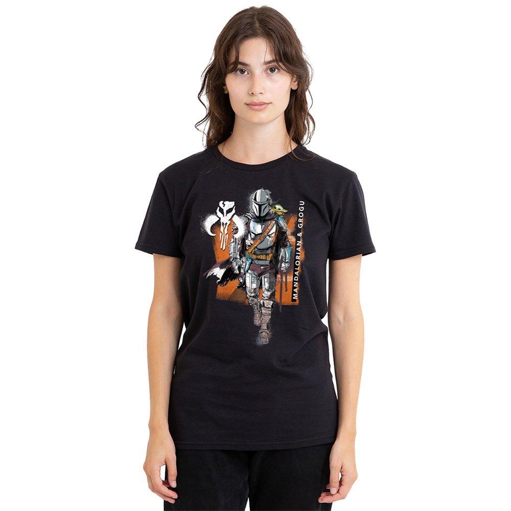 Black - Star Wars - The Mandalorian Grogu Graffiti Spray Pair T-Shirt - 1