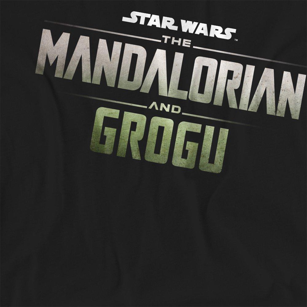 Black - Star Wars - The Mandalorian Grogu Movie Logo T-Shirt Black - 2