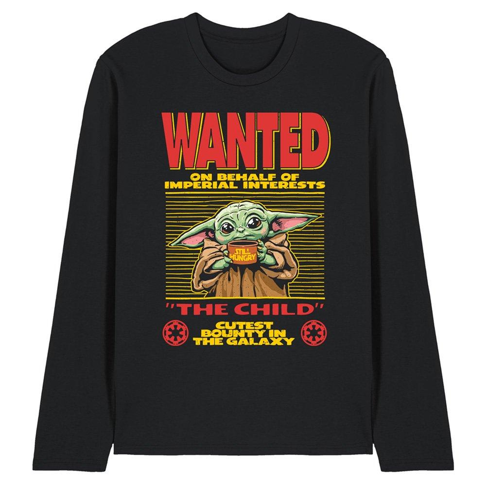 Black - Star Wars - The Mandalorian Cutest Bounty Wanted Grogu Long Sl - 1
