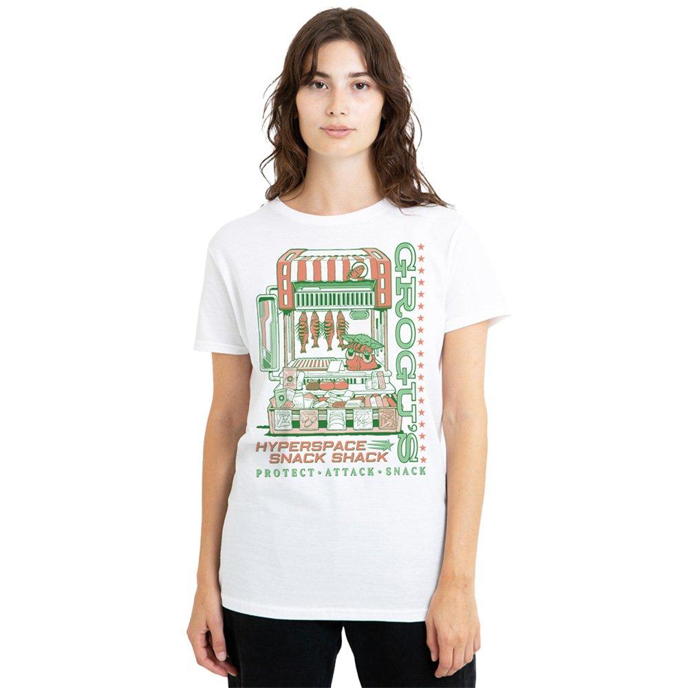 White - Star Wars - The Mandalorian Grogu Snack Shack Market T-Shirt - 1