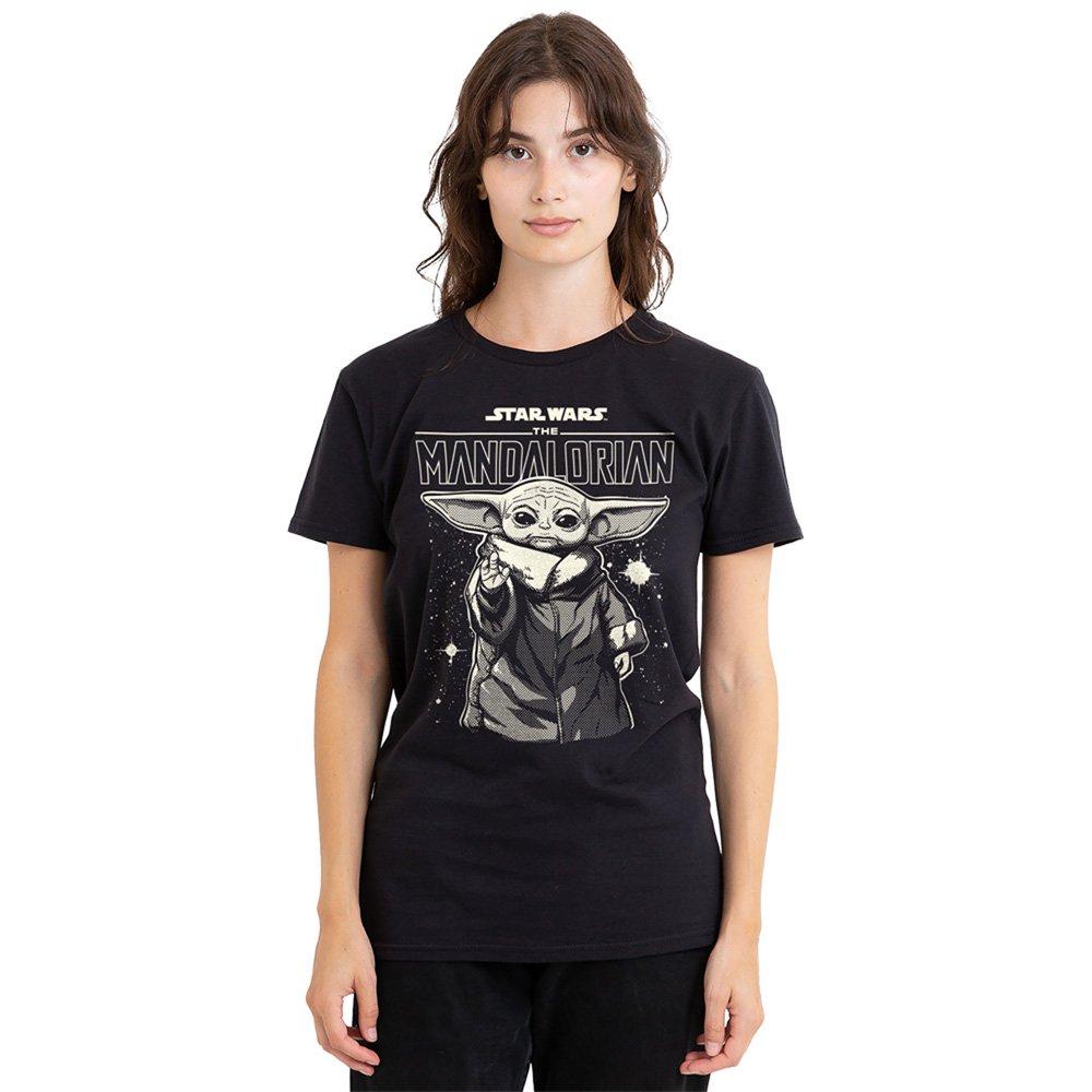 Black - Star Wars - The Mandalorian Grogu In The Stars T Shirt Black - 1