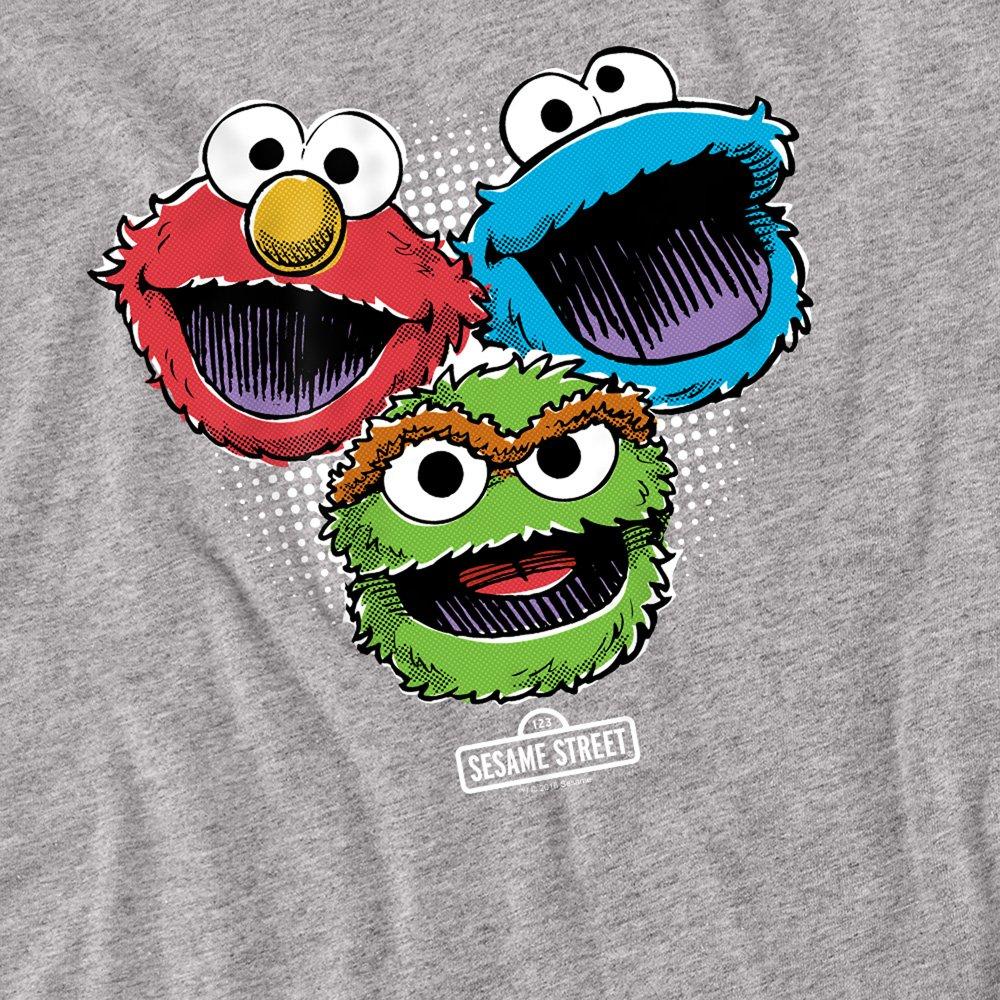 Grey - Sesame Street - Sesame Street Halftone Heads Long Sleeve T-Shirt - 2
