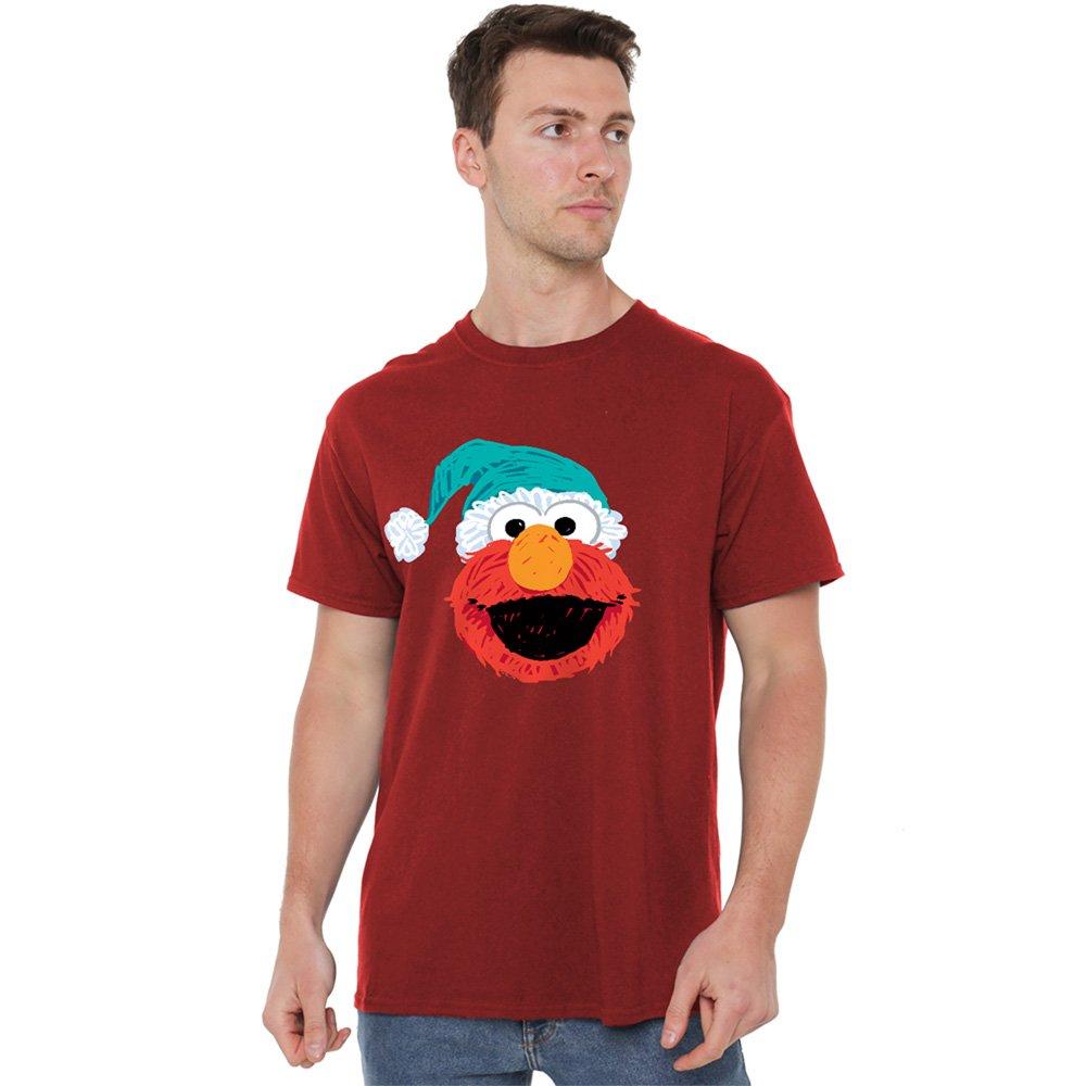 Red - Sesame Street - Sesame Street Scribble Christmas Elmo T Shirt Car - 1