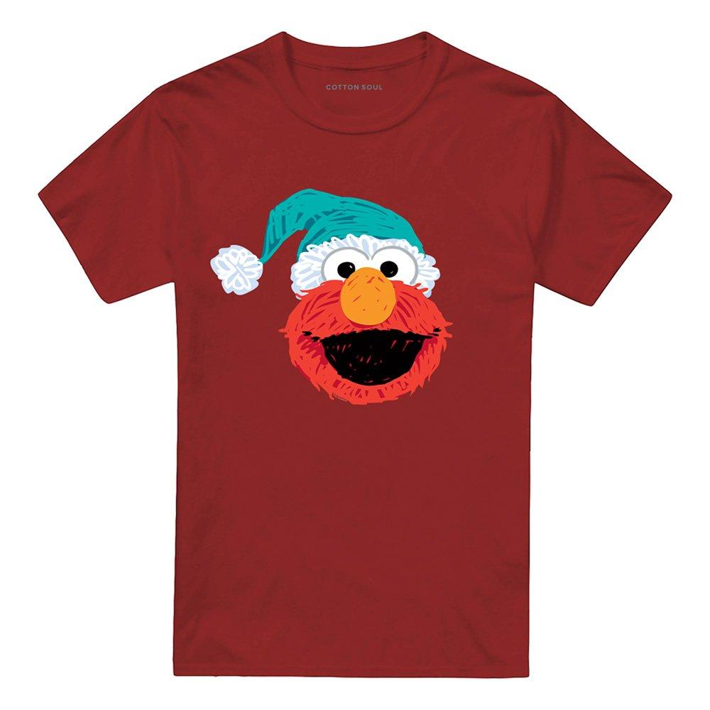 Red - Sesame Street - Sesame Street Scribble Christmas Elmo T Shirt Car - 4
