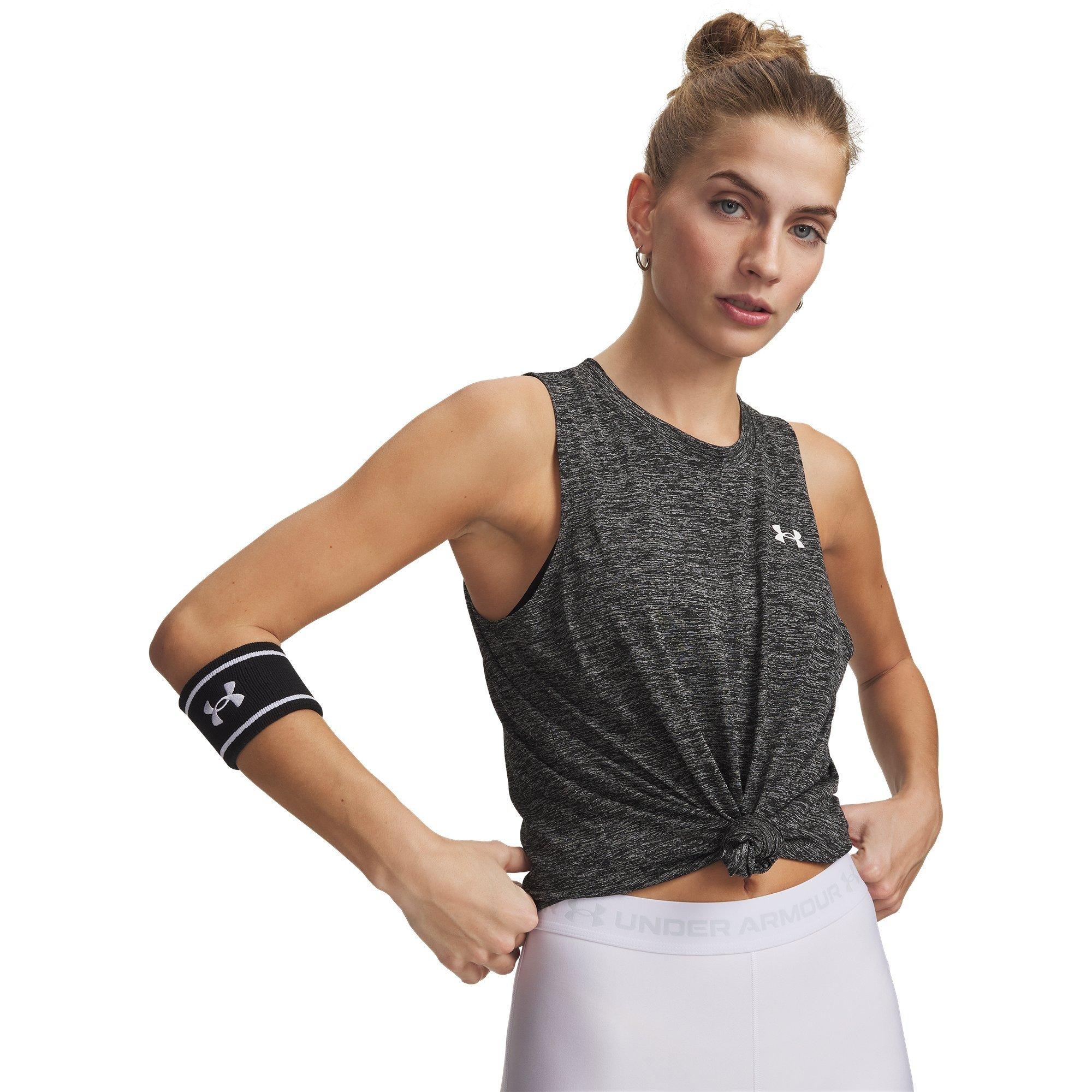 Black/White - Under Armour - Tech Tank Twist Performance Gym Vest - 3