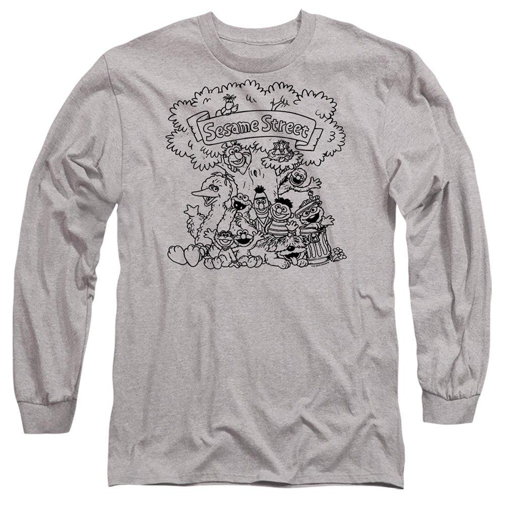 Grey - Sesame Street - Sesame Street Simple Street Long Sleeve T-Shirt A - 1