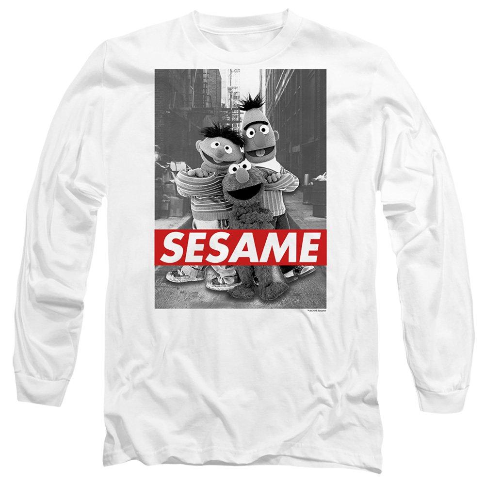 White - Sesame Street - Sesame Street Sesame Long Sleeve T-Shirt White - 1