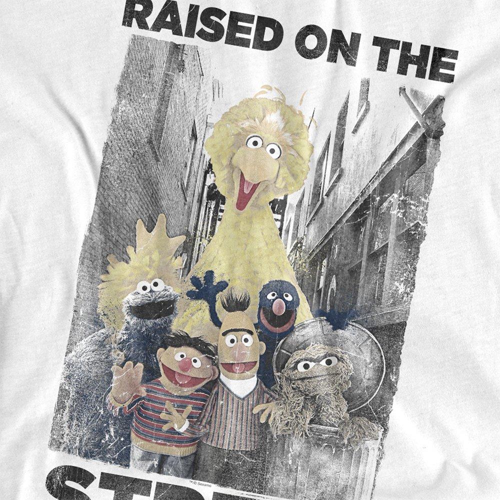 White - Sesame Street - Raised On The Streets Classic T-Shirt - 2