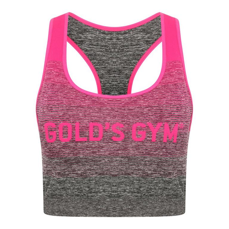 Rose/Charbon de bois - Golds Gym - Golds Seamless Sports Bra Ladies - 3