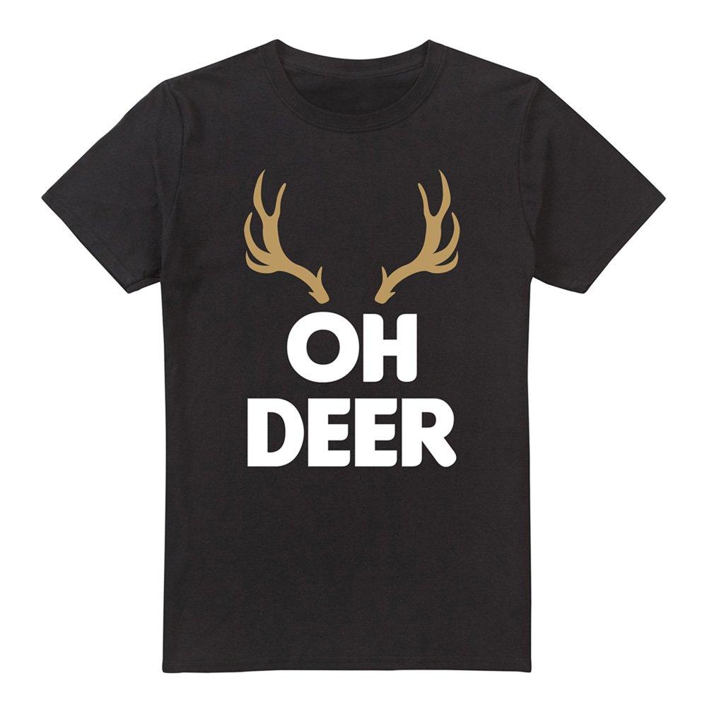 Black - Game On - Oh Deer Mens Christmas T-Shirt - 4