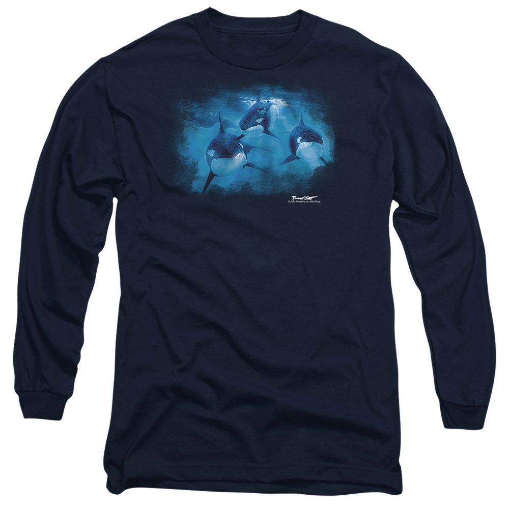 Navy - Other - Wildlife Pod Of Orcas Long Sleeve T-Shirt Navy - 1