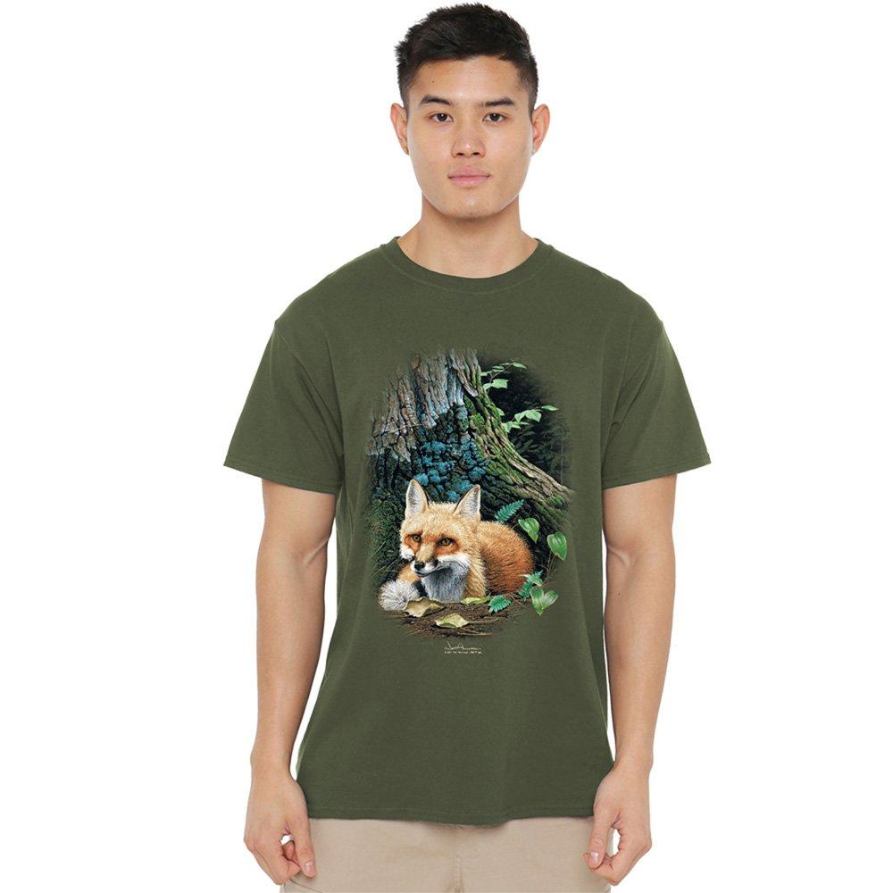 Green - Other - Wildlife Cozy Retreat T Shirt Military Green - 1
