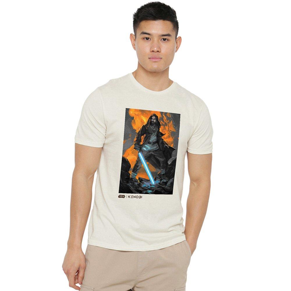 Light Sand - Star Wars - Star Wars Victorious Ewan Kenobi Mens T-Shirt Ligh - 1