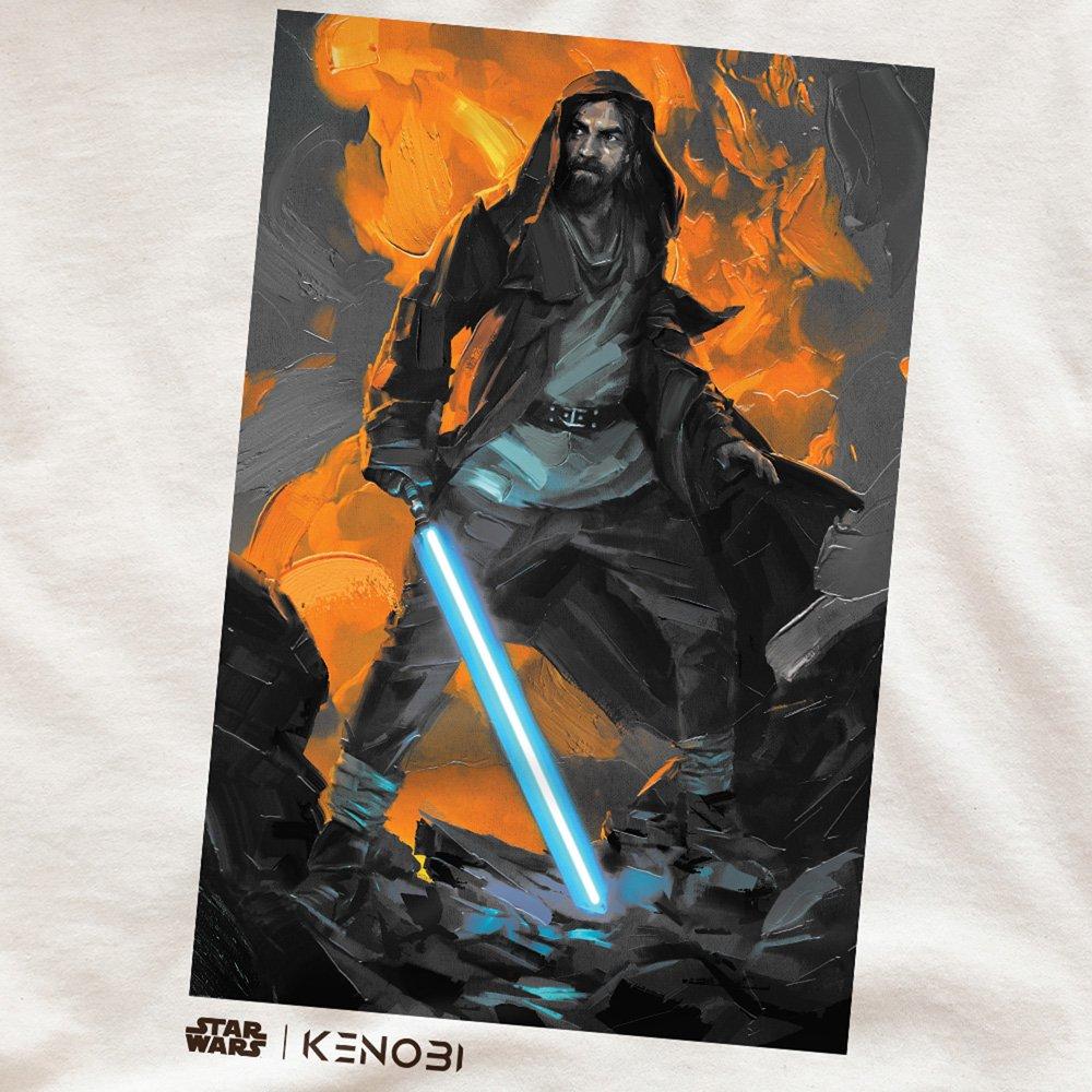 Light Sand - Star Wars - Star Wars Victorious Ewan Kenobi Mens T-Shirt Ligh - 2