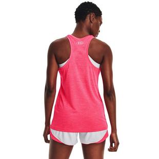 Pink/Wht/Silver - Under Armour - Tech Womens Performance Tank Top - 3