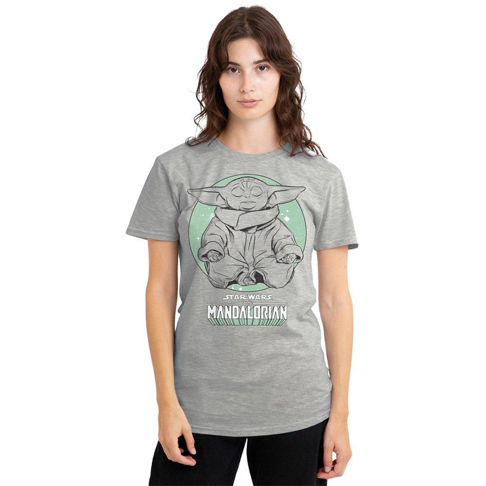 Light Grey - Star Wars - The Mandalorian Relaxing Grogu Yoga T-Shirt Athle - 1