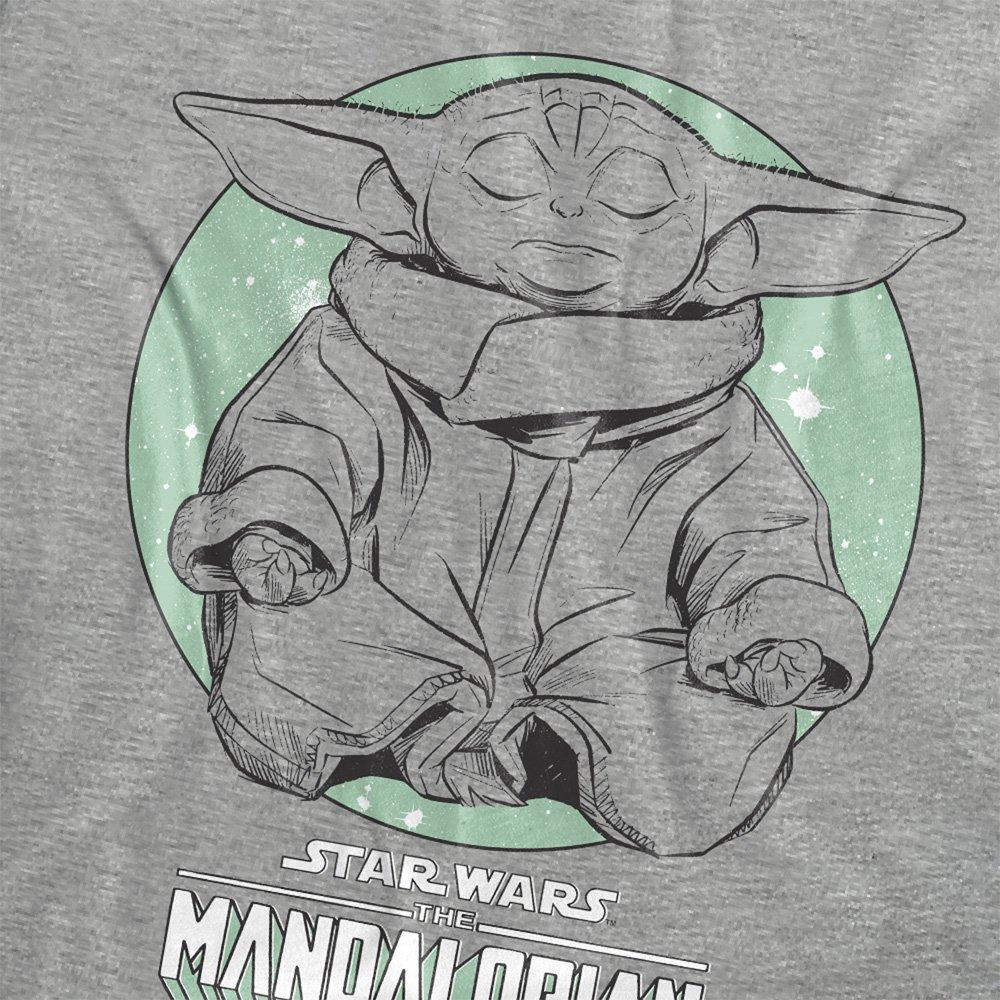 Light Grey - Star Wars - The Mandalorian Relaxing Grogu Yoga T-Shirt Athle - 2