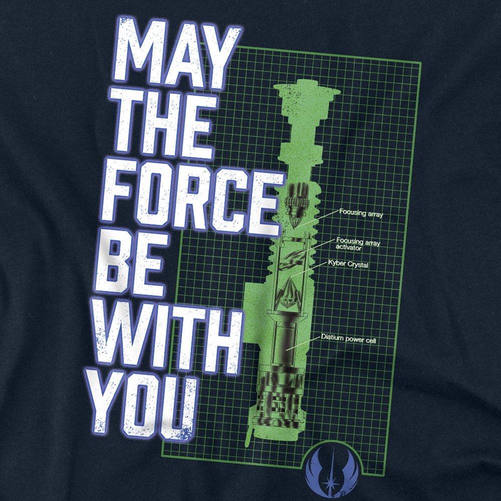 Navy - Star Wars - Star Wars Lightsaber Force Mens T-Shirt Navy - 2