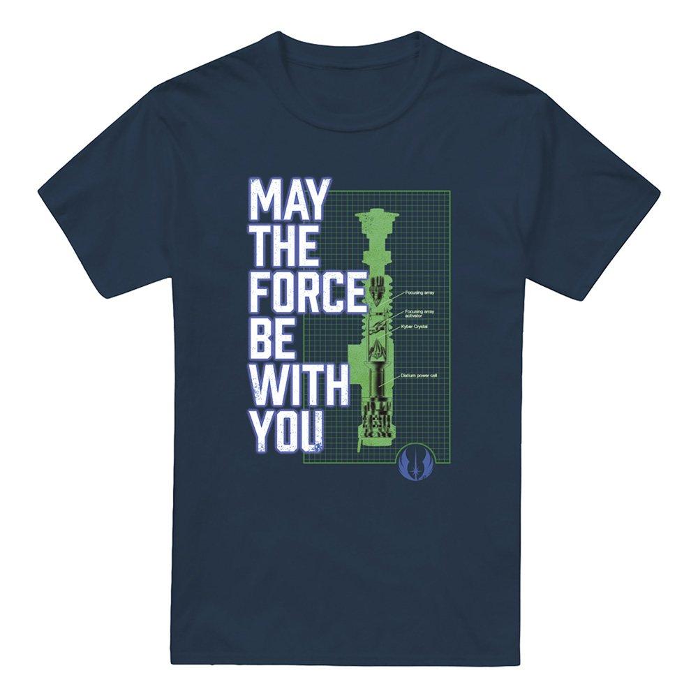 Navy - Star Wars - Star Wars Lightsaber Force Mens T-Shirt Navy - 4