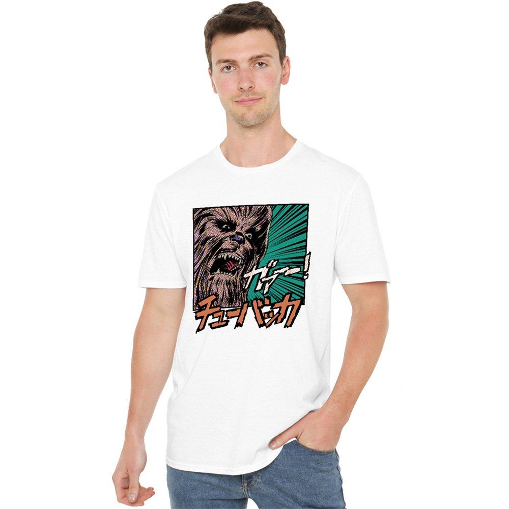 White - Star Wars - Star Wars Chewie Japan Cotton Mens T-Shirt White - 1
