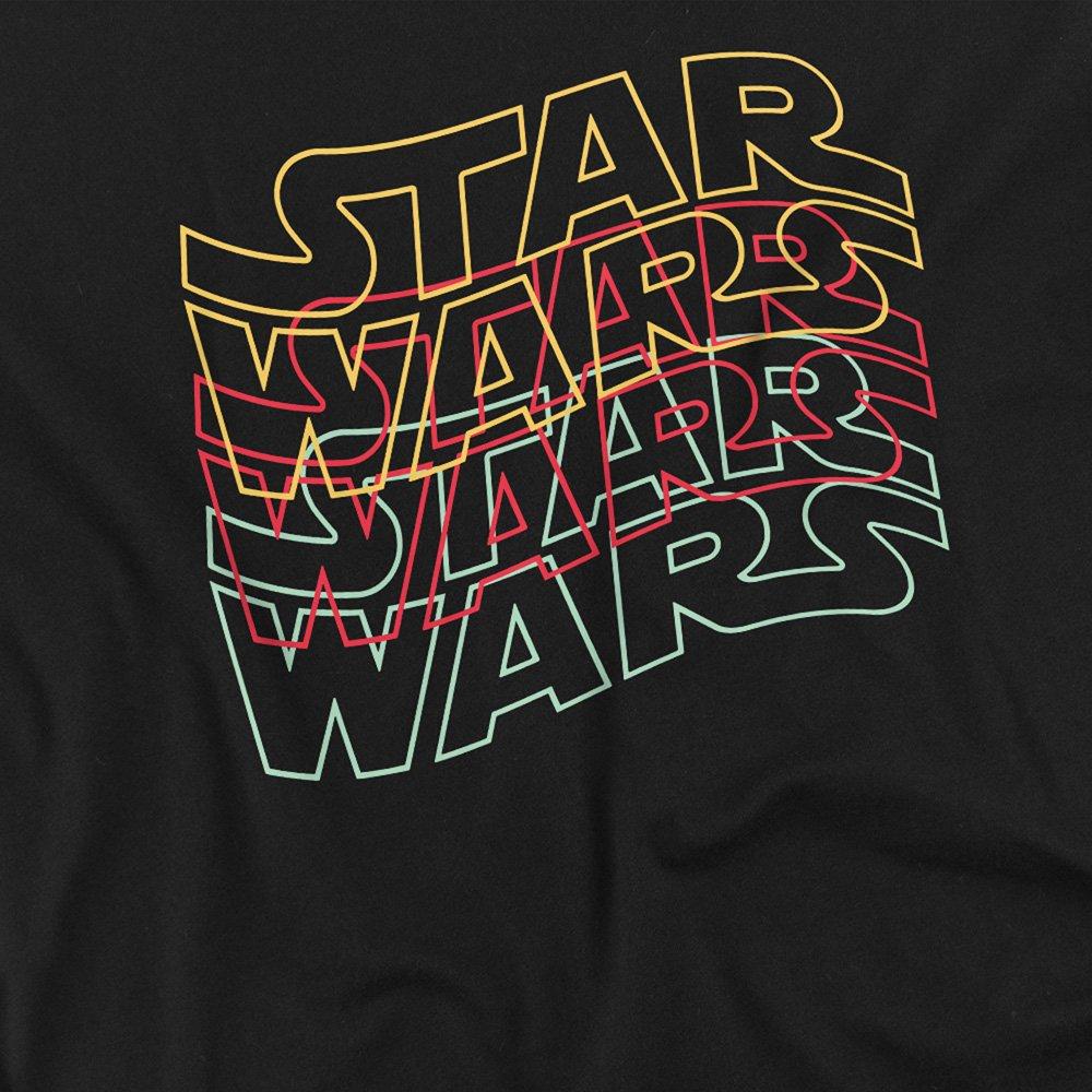 Black - Star Wars - Star Wars Triple Wave Cotton Mens T-Shirt Black - 2