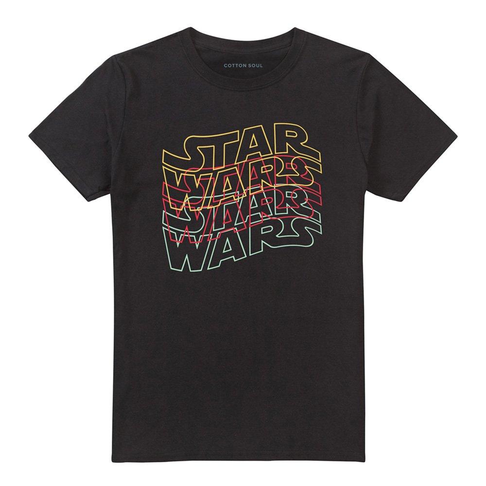 Black - Star Wars - Star Wars Triple Wave Cotton Mens T-Shirt Black - 4