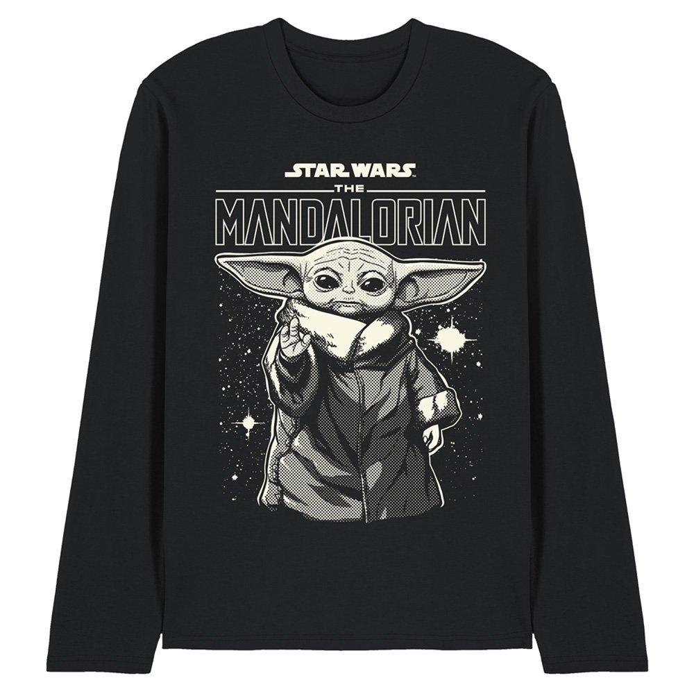 Black - Star Wars - The Mandalorian Grogu In The Stars Long Sleeve T-S - 1