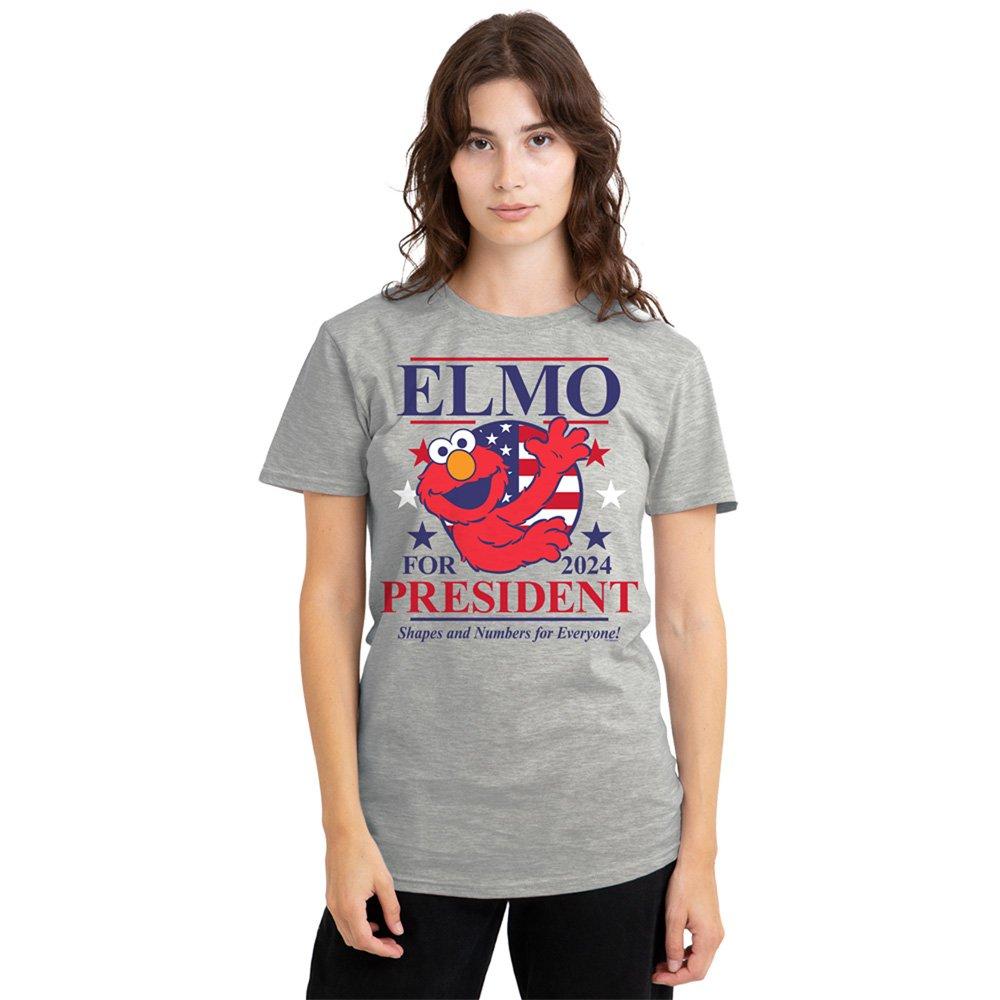 Grey - Sesame Street - Sesame Street Elmo For President 2024 T-Shirt Ath - 1
