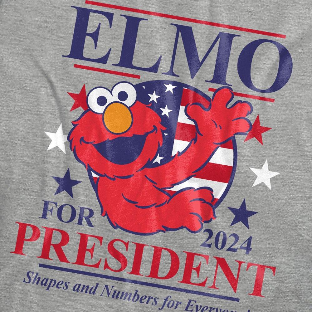 Grey - Sesame Street - Sesame Street Elmo For President 2024 T-Shirt Ath - 2