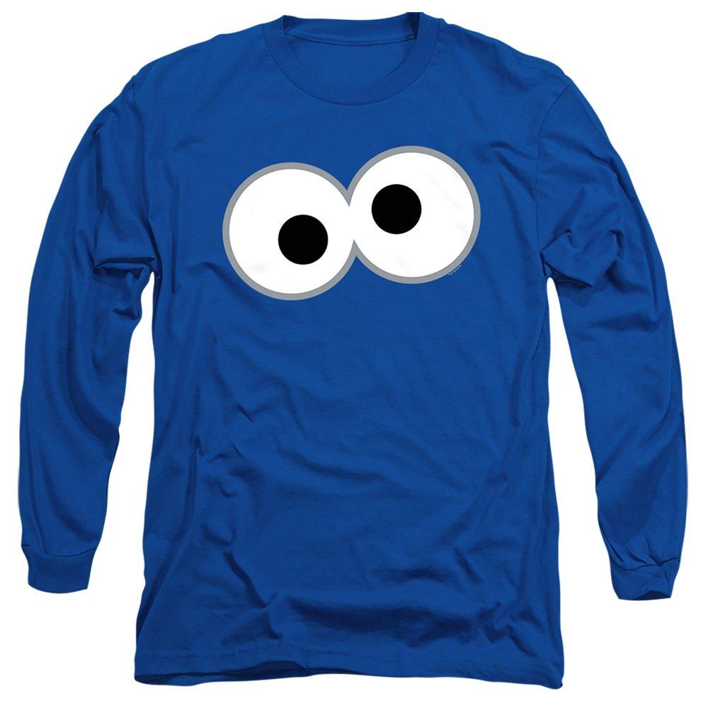 Blue - Sesame Street - Sesame Street Cookie Monster Eyes Long Sleeve T-Sh - 1