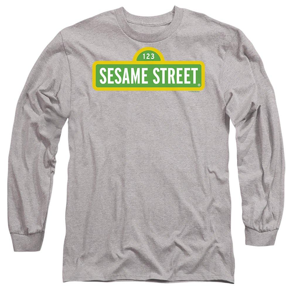 Grey - Sesame Street - Sesame Street Logo Long Sleeve T-Shirt Athletic H - 1