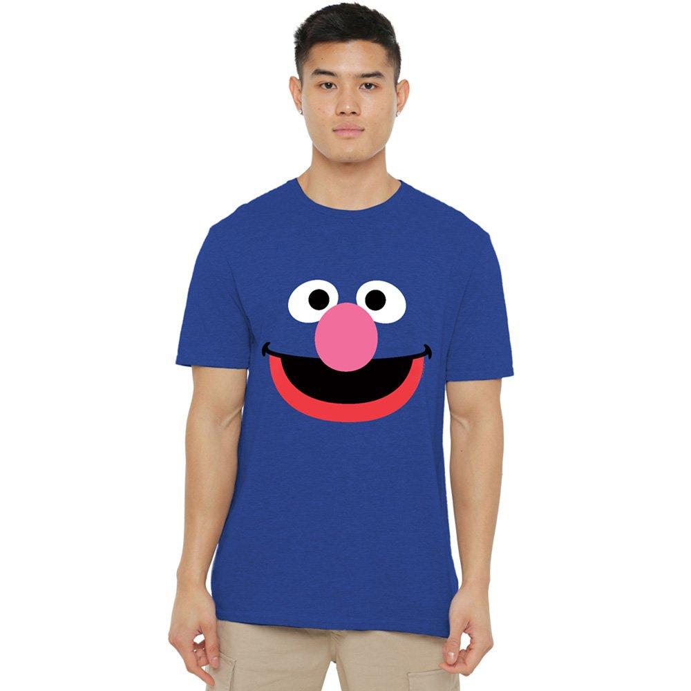 Blue - Sesame Street - Sesame Street Grover Face T-Shirt Royal - 1