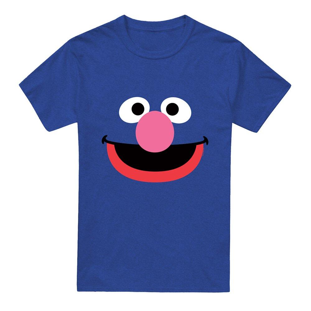 Blue - Sesame Street - Sesame Street Grover Face T-Shirt Royal - 4