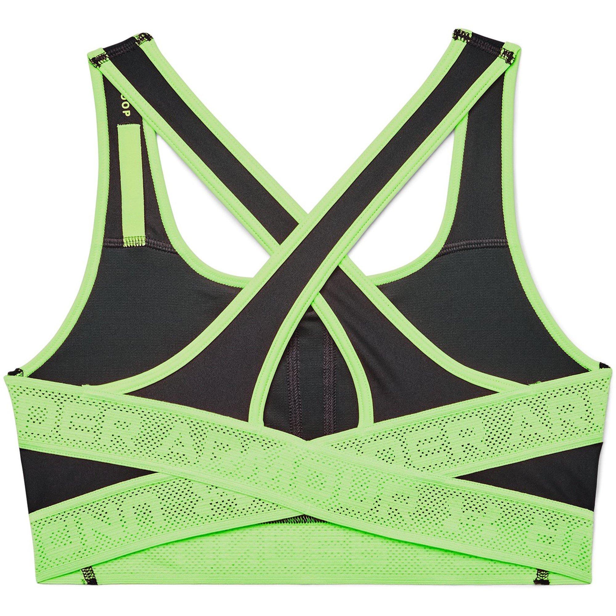 Jet Grey - Under Armour - Under Cross Back Mid Sports Bra Womens - 2