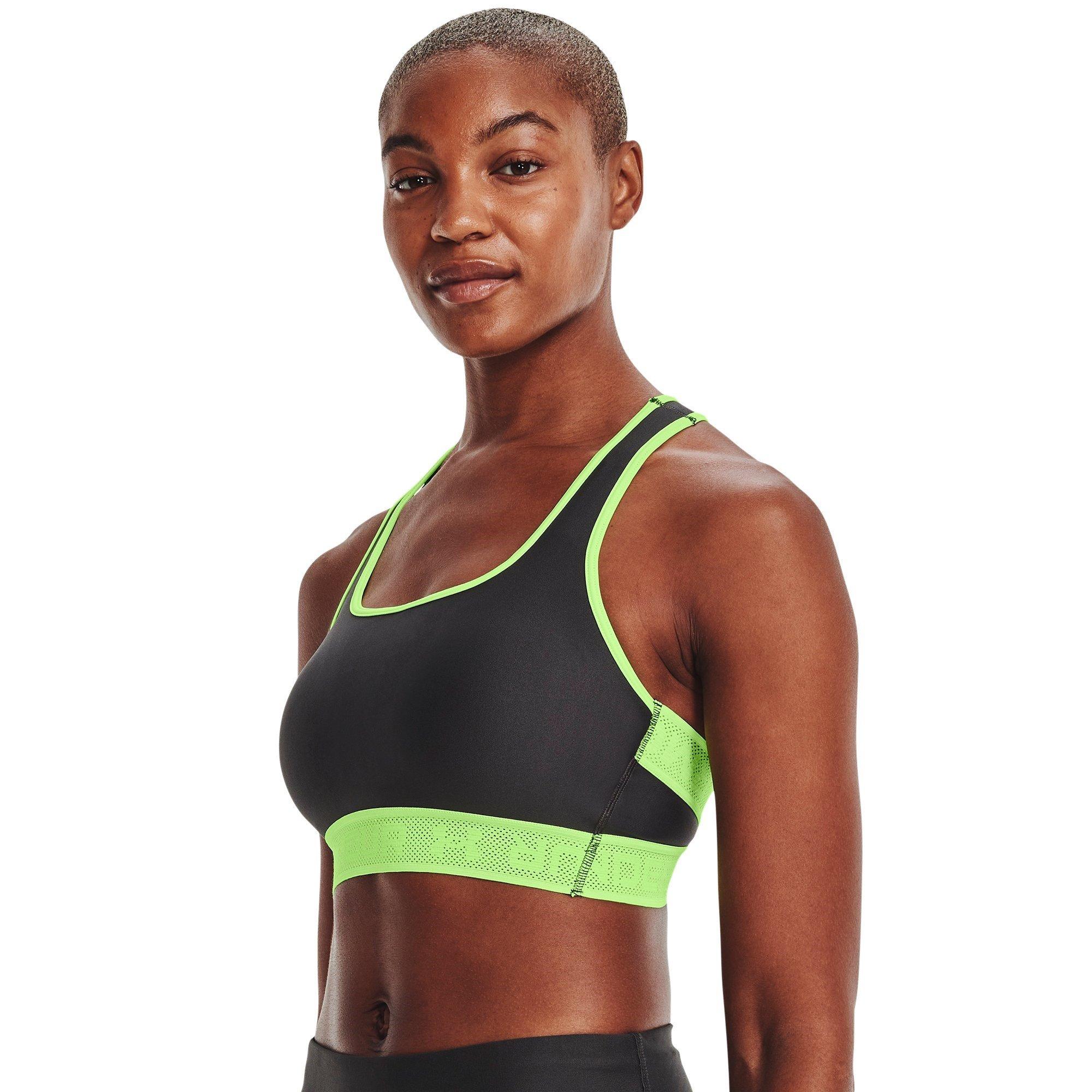 Jet Grey - Under Armour - Under Cross Back Mid Sports Bra Womens - 7