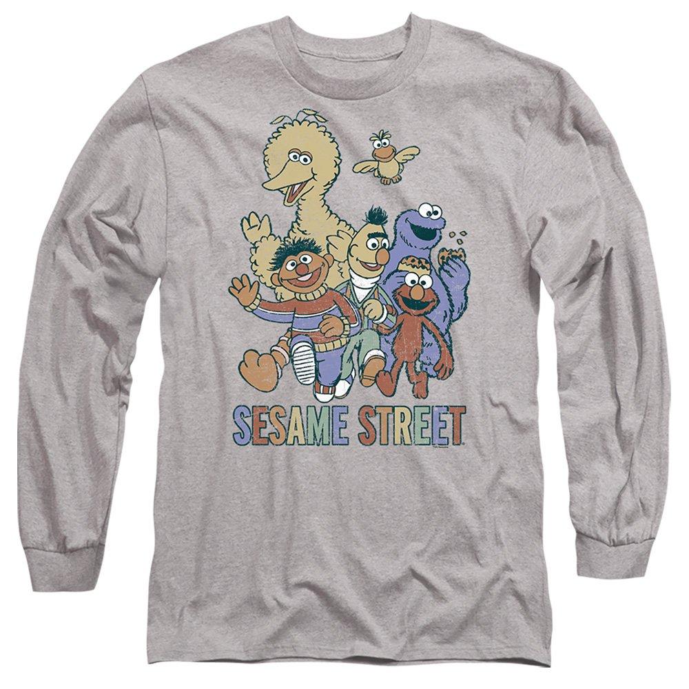 Grey - Sesame Street - Sesame Street Colorful Group Long Sleeve T-Shirt - 1