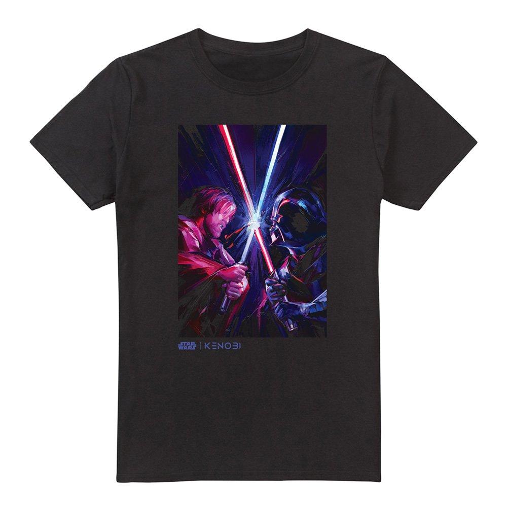 Black - Star Wars - Star Wars Ewan Kenobi Lightsaber Clash Mens T-Shir - 4