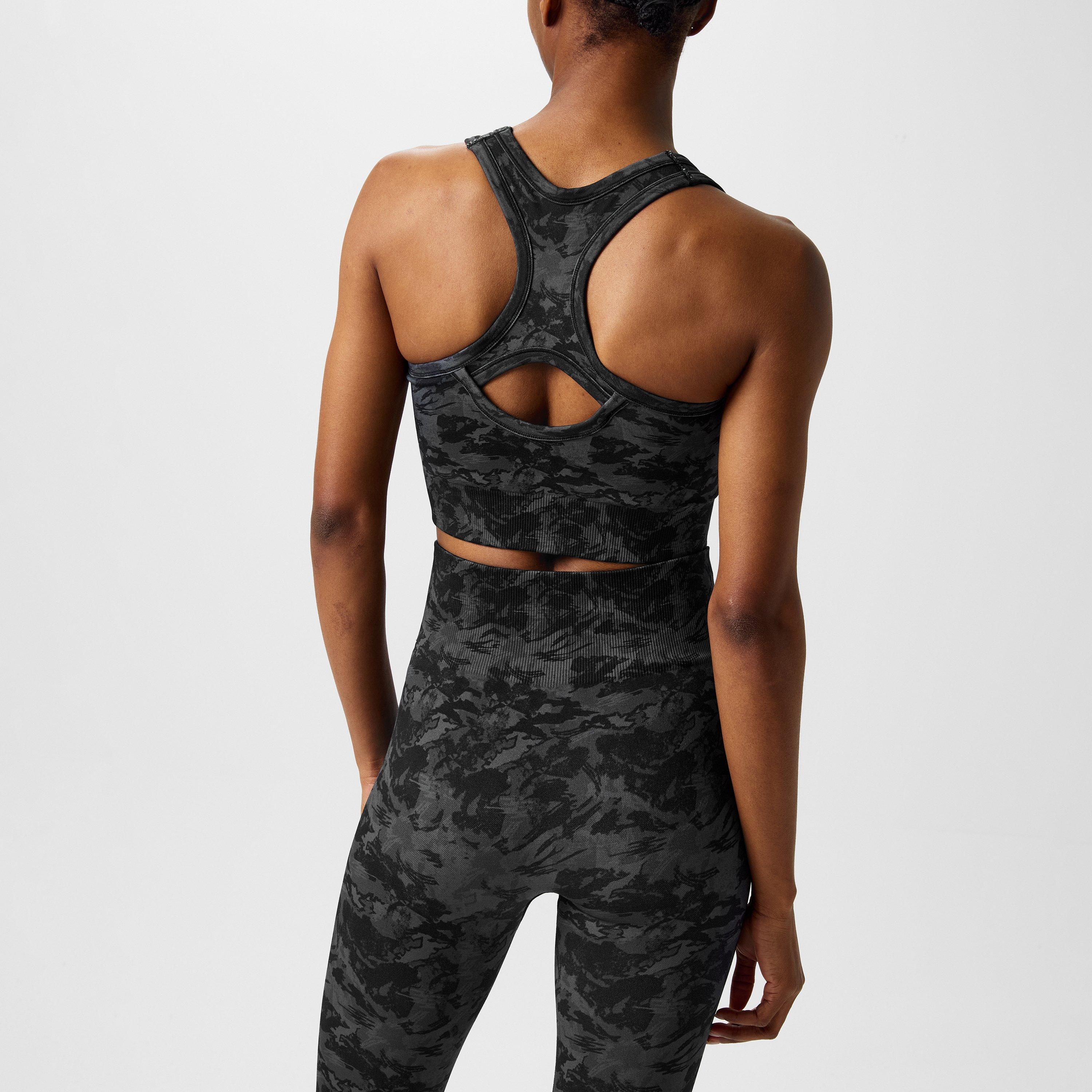 Black - Everlast - Camo Racerback Sports Bra Womens - 2