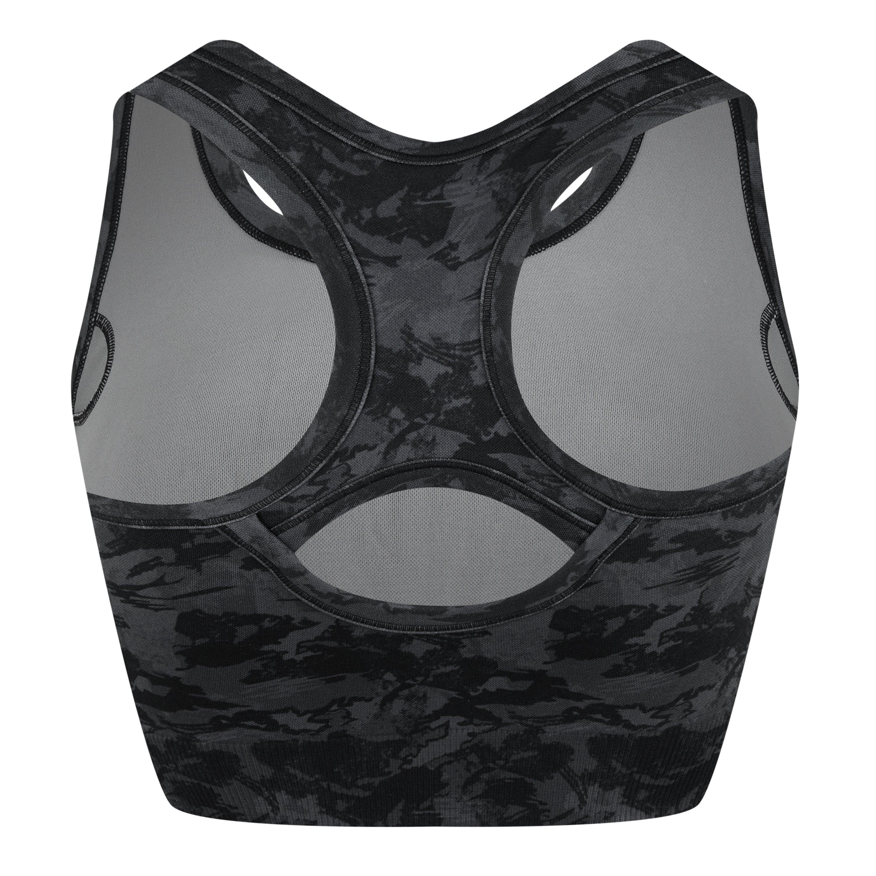 Black - Everlast - Camo Racerback Sports Bra Womens - 6