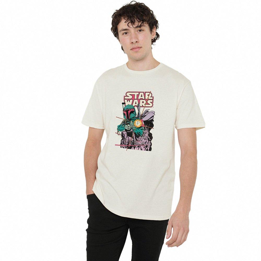 Natural - Star Wars - Star Wars Boba Fett Firing Line Mens Mens T-Shirt - 1