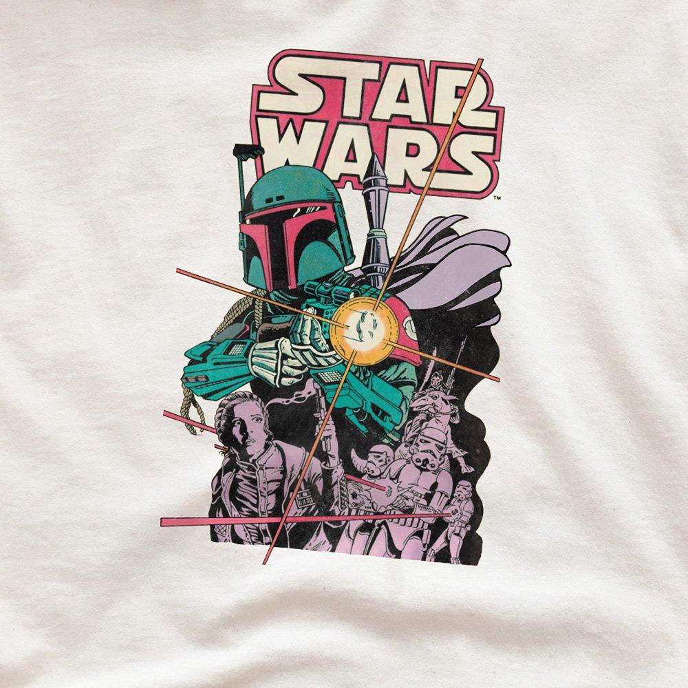 Natural - Star Wars - Star Wars Boba Fett Firing Line Mens Mens T-Shirt - 2
