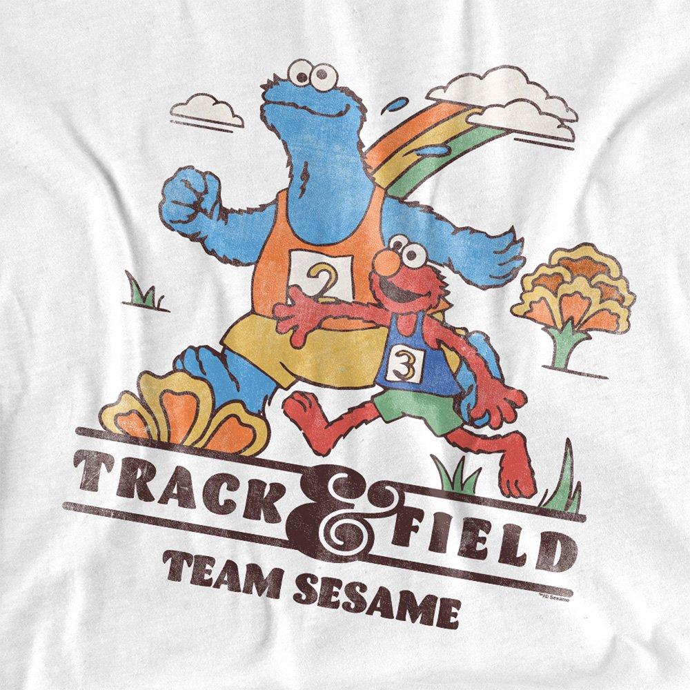 White - Sesame Street - Sesame Street Track Field Long Sleeve T-Shirt Whi - 2