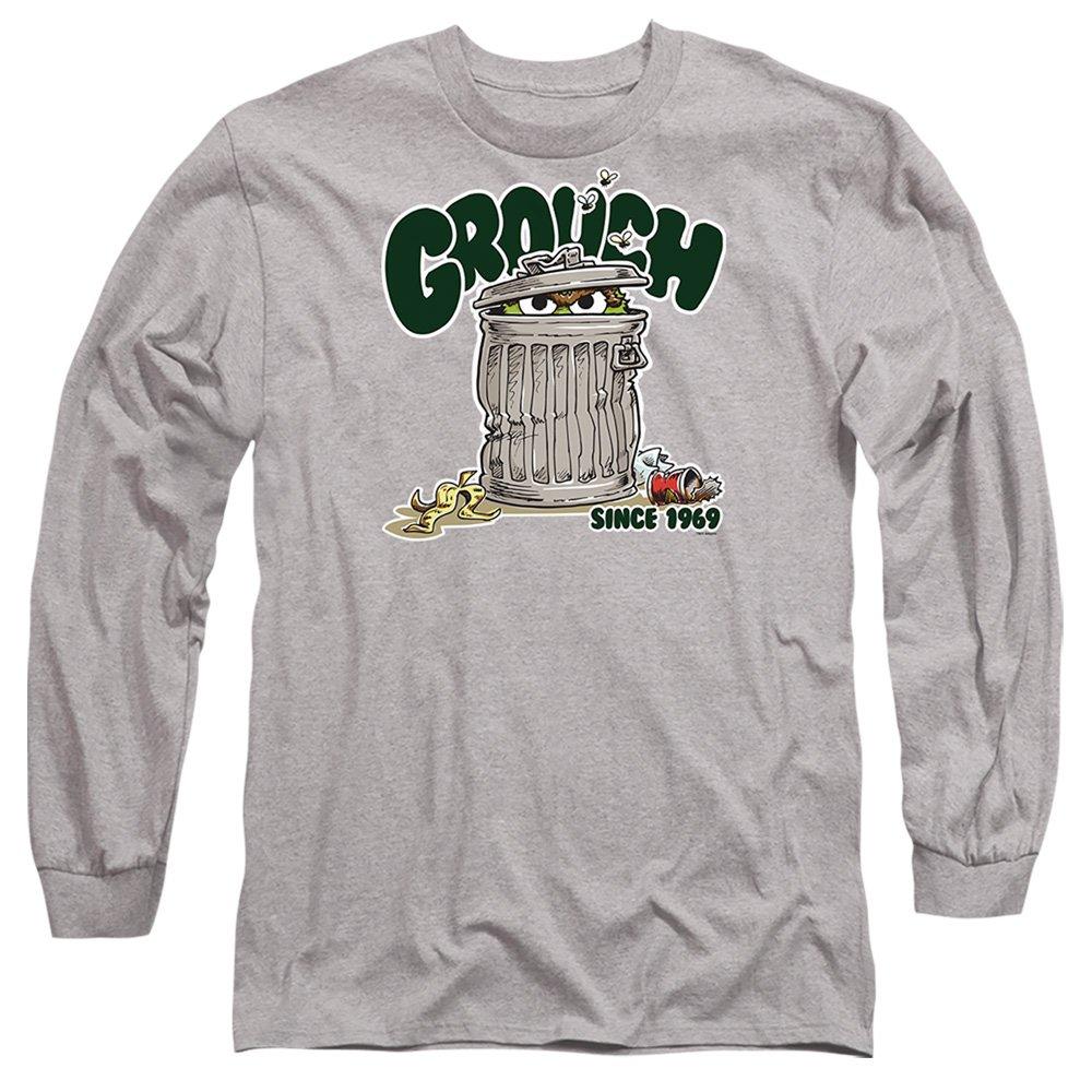 Grey - Sesame Street - Sesame Street Grouch Long Sleeve T-Shirt Athletic - 1