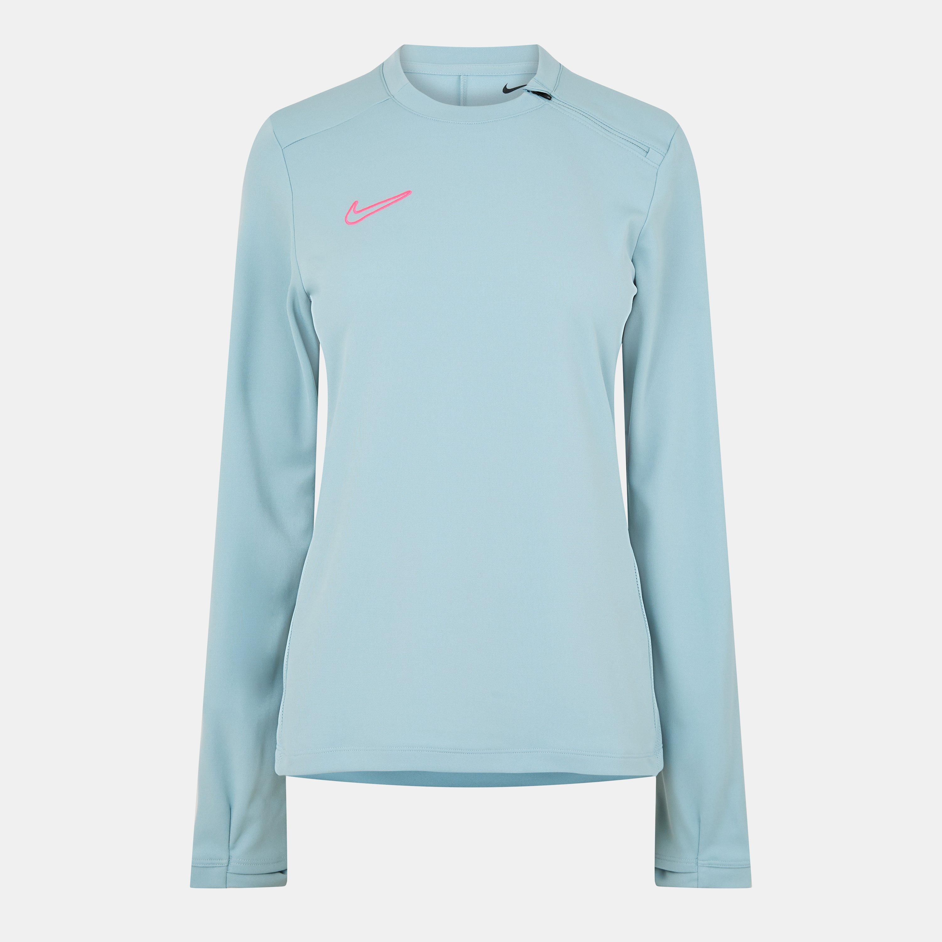 Nike Women's Dri-Fit Academy Football Drill Top - Grey/Pink - 12 (M)