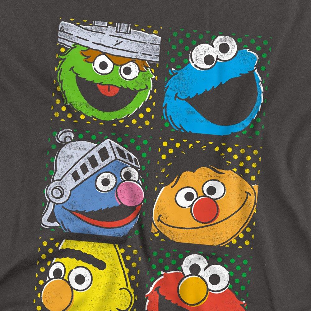 Grey - Sesame Street - Sesame Street Group Squares Long Sleeve T-Shirt C - 2